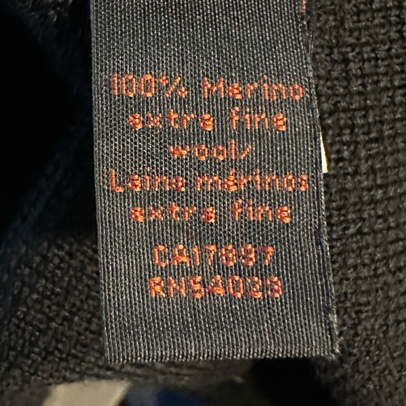 B a n a n a  Republic Merino Extra Fine Wool Men’s Quarter Zip Pullover VTG - Picture 10 of 10